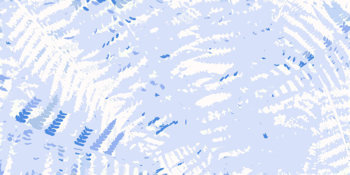 fern frond pattern on light blue background