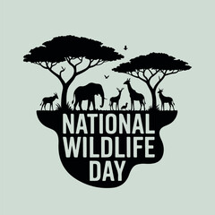 Africa wildlife silhouette on scenic background animals © Mohamed