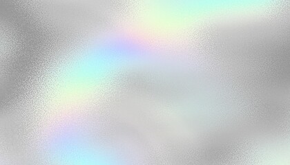 Colorful iridescent, holographic rainbow foil texture, gradient background for prints. Noise...