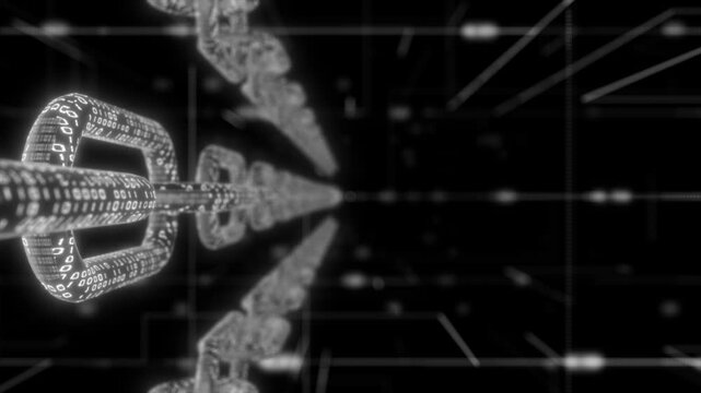 white color big data analytics binary code network data hi tech design flow AI technology background