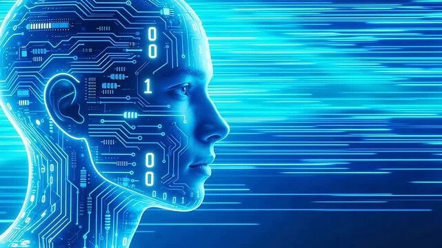 Human head with circuit board design