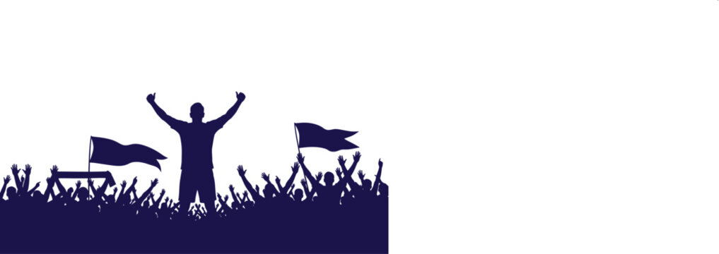 Fifa world cup soccer fan celebration silhouette