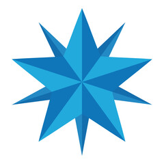 Fototapeta premium Starburst symbol blue and light blue abstract.
