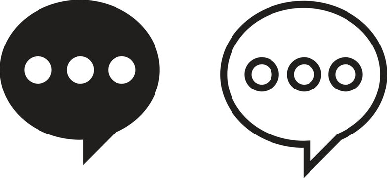 Speech Balloon Icons Set Modern Chat and Communication Symbols Collection for Messaging, UI and Social Media Design