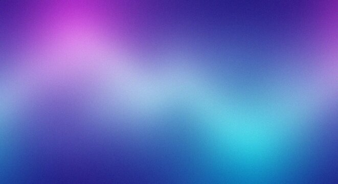 Soft colorful abstract light background with blue and purple gradient glow Grainy Noise Texture Design for Retro Poster Header and Web Backdrop