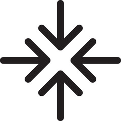 Obraz premium Inside arrow outline vector icon design, minimalist directional symbol with clean editable stroke, modern navigation and interface element for web applications, mobile UI, dashboards, infographics, 