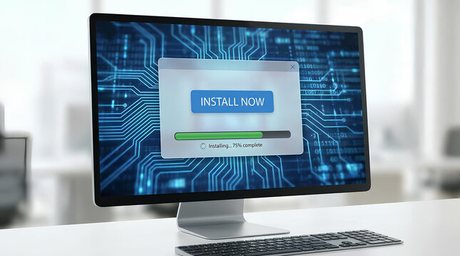 clean software installation pop-up window displaying the text &ldquo;INSTALL NOW&rdquo;