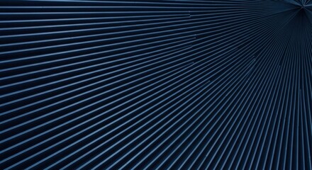 Fototapeta premium Abstract Blue Geometric Lines Converging