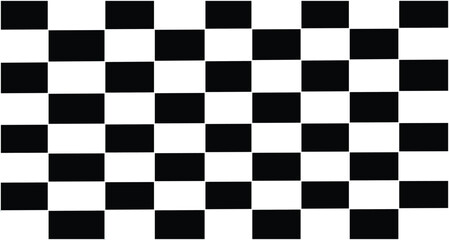 Obraz premium Abstract Black and White Geometric Grid Pattern Background with Checkerboard Elements, Minimal Modern Texture Design