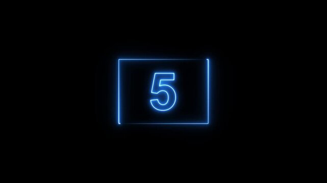 loading icon neon light rectangle frame blue color Animation. 14 Download progress, interface blue color Animation.