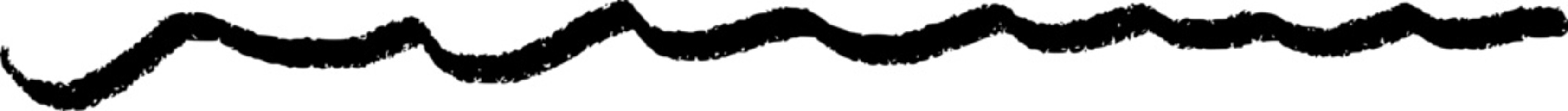 Obraz premium Hand drawn crayon scribble highlight. Black rough underline stroke, sketch marker line, wavy doodle accent and brush mark