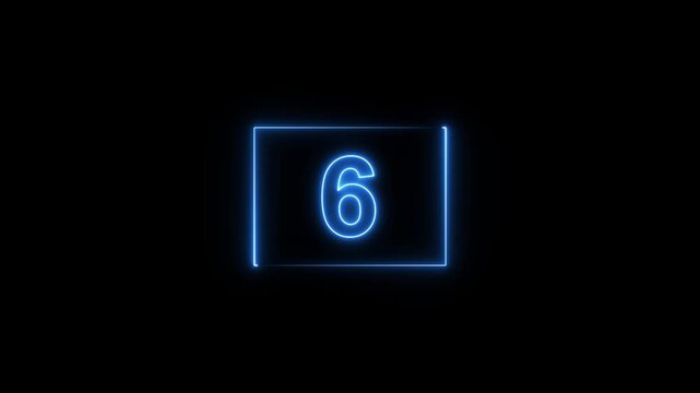 loading icon neon light rectangle frame blue color Animation. 17 Download progress, interface blue color Animation.