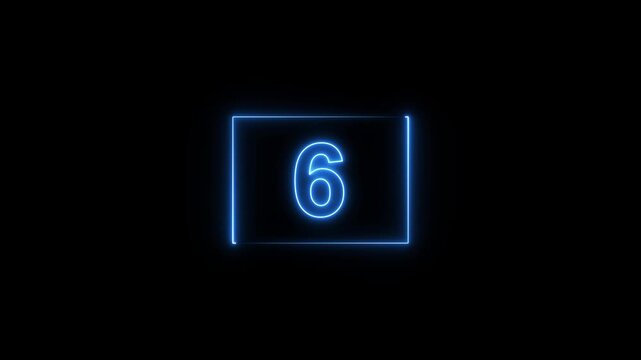 loading icon neon light rectangle frame blue color Animation. 18 Download progress, interface blue color Animation.