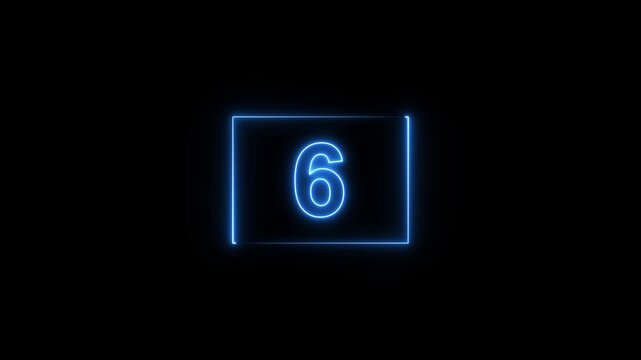 loading icon neon light rectangle frame blue color Animation. 19 Download progress, interface blue color Animation.