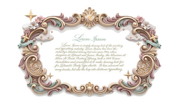 Vector vintage border frame engraving with retro ornament pattern in antique rococo victorian style decorative design