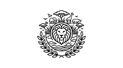 African Safari Emblem © Arga Pratama