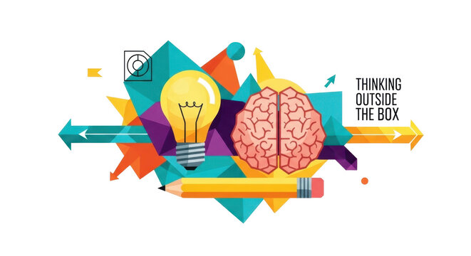 Creative brainstorming concept with light bulb and brain