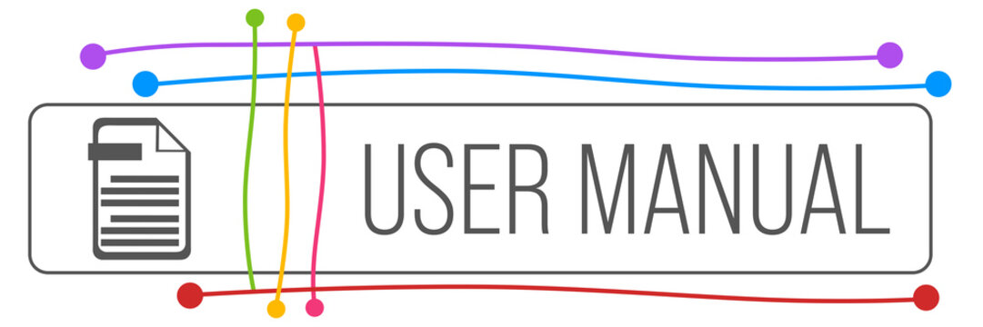 User Manual Colorful Lines Dots Grey Square Tick Mark 
