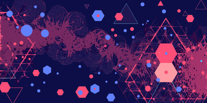 abstract geometric shapes on dark background triangle