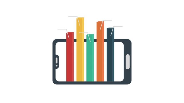 Animated infographic elements for business presentation. Business intelligence and financial performance analysis report