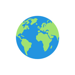 Fototapeta premium earth globe flat vector illustration planet world