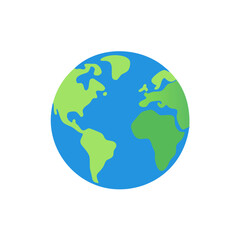 Fototapeta premium earth globe flat vector illustration planet world