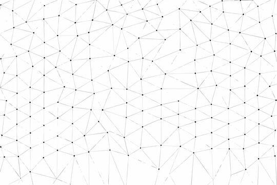 geometric plexus pattern on white background triangles