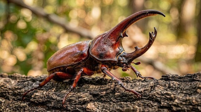 stag beetle on the tree