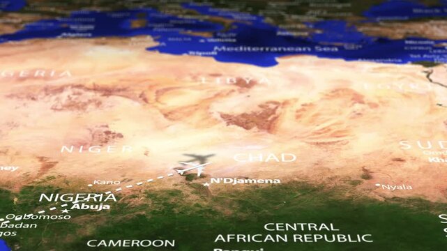 Flight From Rio Brazil to Baghdad IRAQ with flag pins