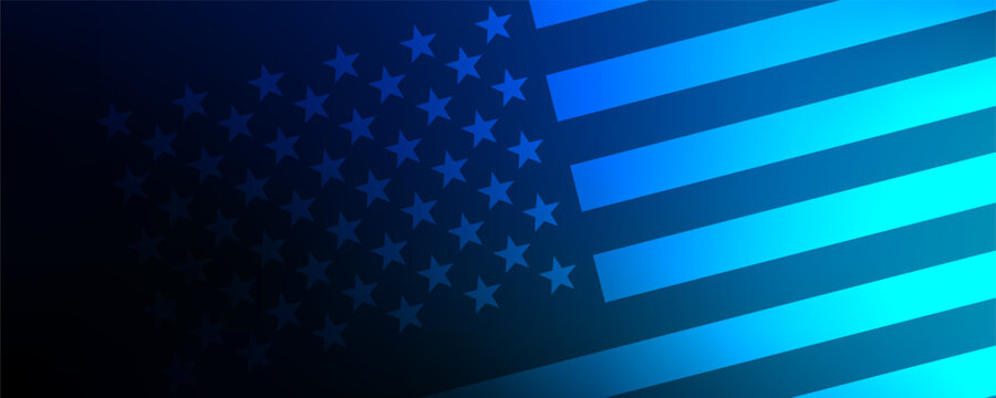 merican flag background with stars and stripes pattern. Patriotic USA banner for Independence Day, Memorial Day celebration. Red, white, blue design for 4th July.