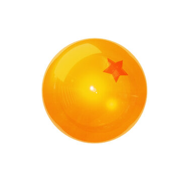 One-Star Orange Crystal Ball, Dragon Ball Inspired 3D Render of a , Transparent PNG