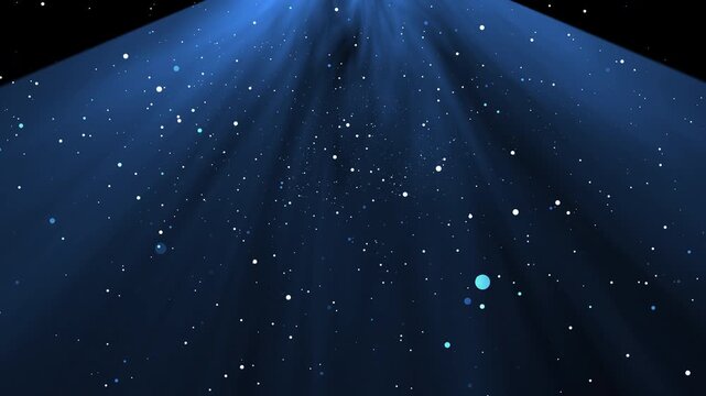 Light rays illuminate a dark starry sky, great for celestial backgrounds, posters, or themed design projects with a cosmic touch.