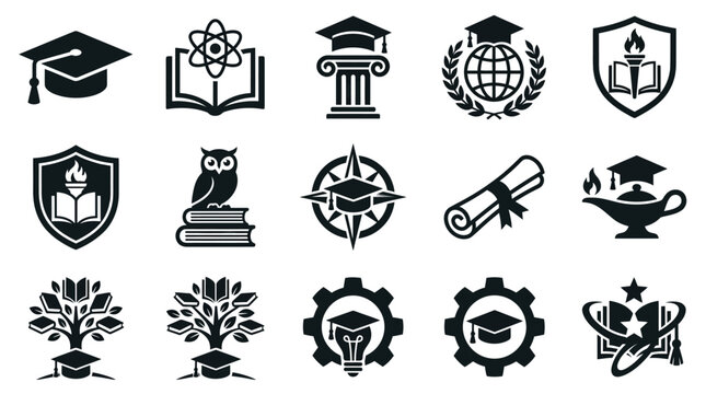 Set of Education and Learning Icons