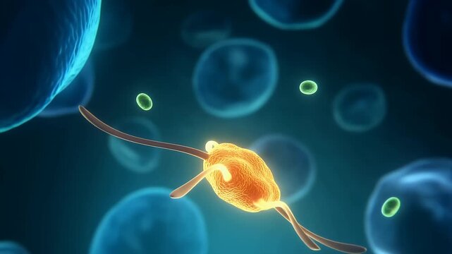 Macrophage under the microscope.