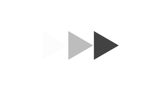 arrow icons progressing in grayscale progression vector