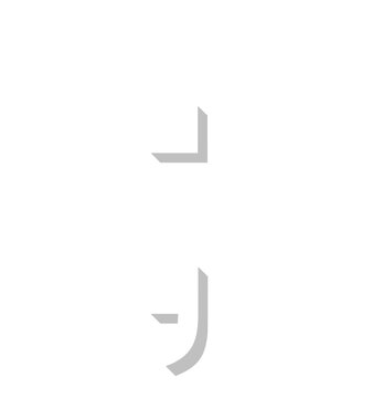 Futuristic gray semicolon punctuation icon design on transparent background