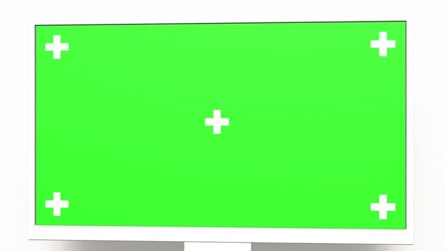 Modern display monitor animation with green screen for website showcases