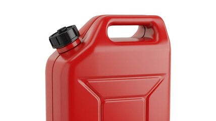 Obraz premium Red Fuel Canister Isolated on White Background Gasoline Storage and Energy Concept