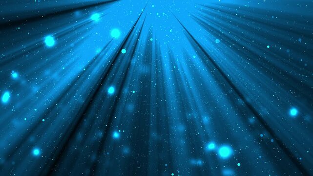 Blue light rays through glowing circles and cosmic dust. Perfect for science fiction book cover or abstract background design.