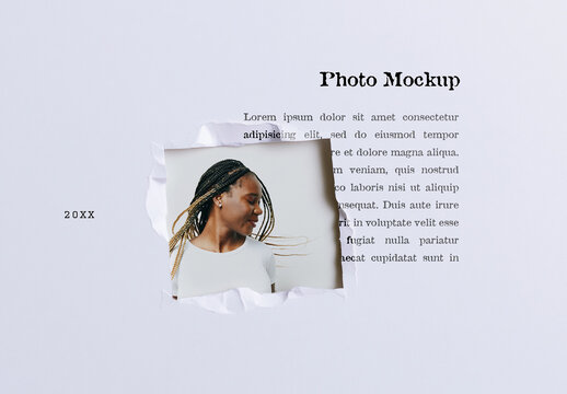 Torn Paper With Photo Mockup