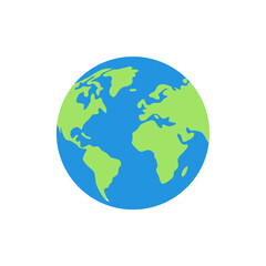 Fototapeta premium earth globe flat vector illustration planet world