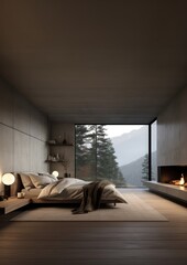 Obraz premium Furniture building bedroom architecture.