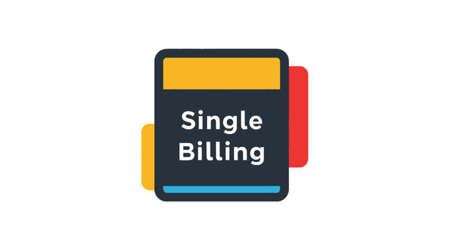 Single billing document icon for financial accounting
