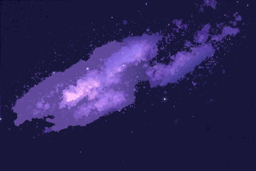 purple nebula in space painting cosmic scene © Jugal