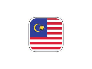 Obraz premium The Malaysia National Flag is a Modern and Clean Rectangular Shape
