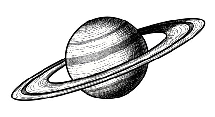 Saturn planet with ring system. © supri