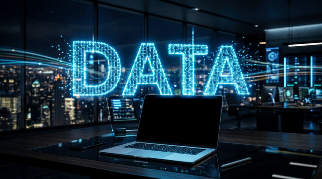 Data word constructed from digital code on a modern office computer