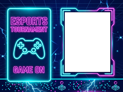 eSports tournament PNG Frame Template design 