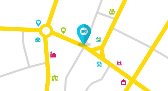 Blue location pin on map.