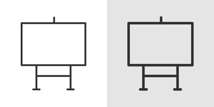 Interactive Board Icon representing digital whiteboards, collaborative presentations, and interactive teaching tools.